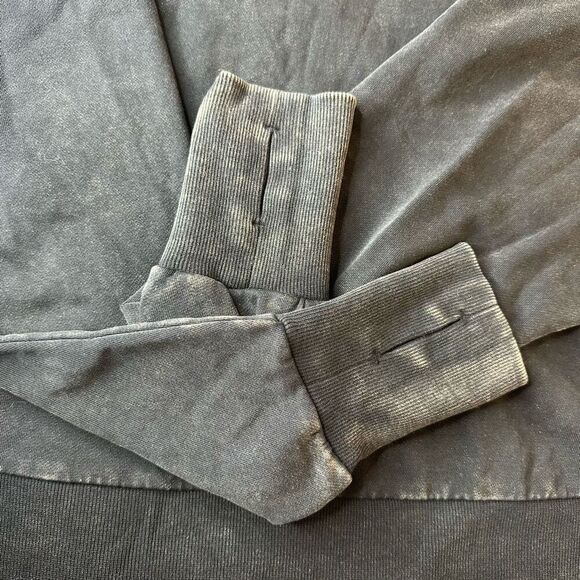 Joy Lab Black Acid Wash Cropped Hoodie Size Large - Picture 9 of 12